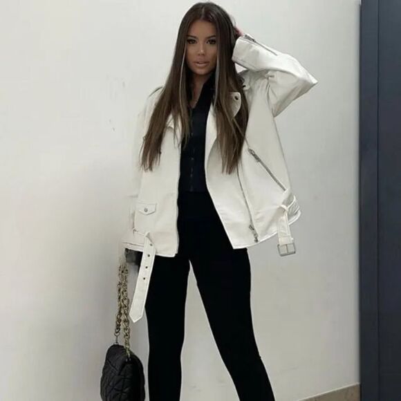 Zara Faux Leather Jacket New - Picture 5 of 7